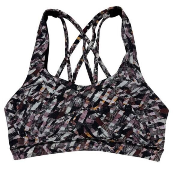 Lululemon Free To Be Serene Bra C/D Cup In Kaleidoscopic Pink Multi Size 4 - Picture 4 of 7